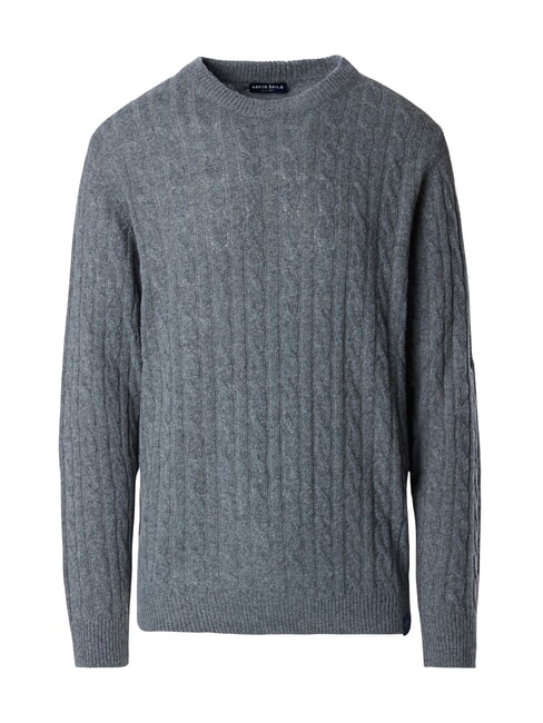 NORTH SAILS N|S Maglione girocollo a trecce medium grey melange - Maglie Uomo