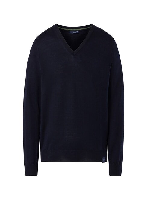 NORTH SAILS N|S Maglione in lana scollo a V navy blue - Maglie Uomo