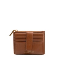 COCCINELLE METALLIC SOFT Portafoglio piatto pelle martellata cognac - Portafogli Donna - 1