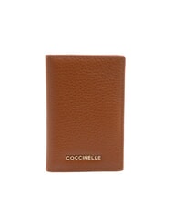COCCINELLE METALLIC SOFT Portafoglio verticale in pelle cognac - Portafogli Donna - 1