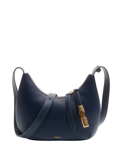 FURLA GOCCIA Borsa a spalla pelle martellata blu reale - Borse Donna