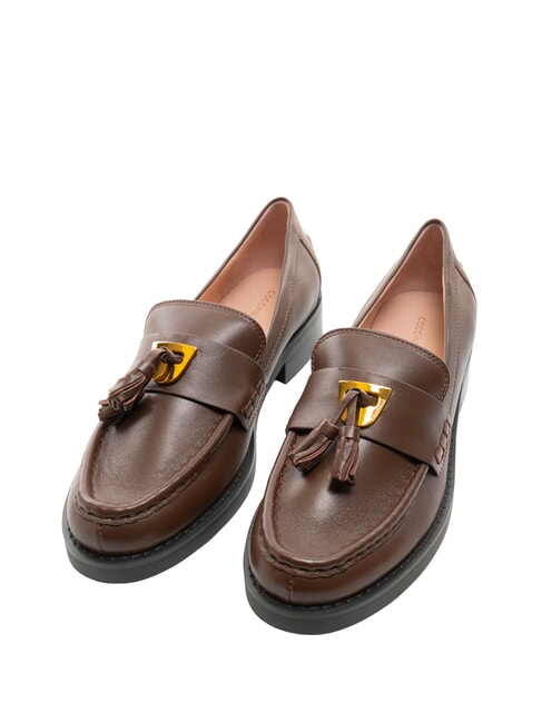 COCCINELLE BEAT SELLERIA Mocassini in pelle con nappina brunette - Scarpe Donna