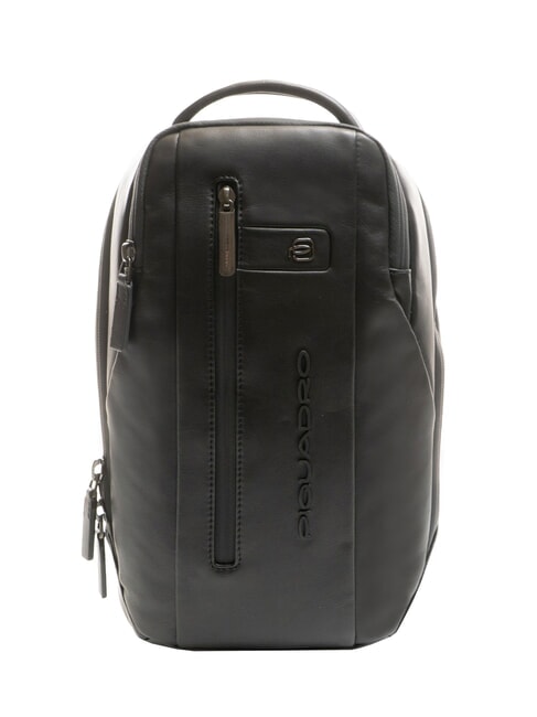 PIQUADRO URBAN Zaino monospalla uomo porta iPad® Nero - Zaini da lavoro porta PC