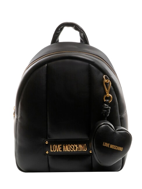 LOVE MOSCHINO PUFFY LOGO Zaino con pouch cuore nero/rosso/nero - Borse Donna