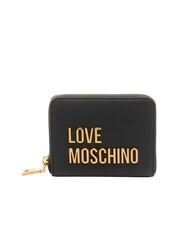 LOVE MOSCHINO BOLD LOVE Portafoglio compatto zip around Nero - Portafogli Donna - 1