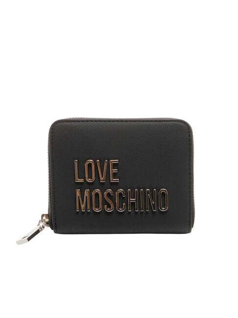 LOVE MOSCHINO BOLD LOVE Portafoglio compatto zip around Nero/nero - Portafogli Donna