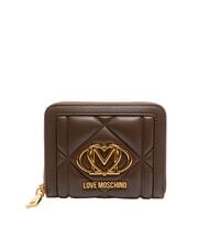 LOVE MOSCHINO EMBOSSED Portafoglio compatto zip around - Portafogli Donna
