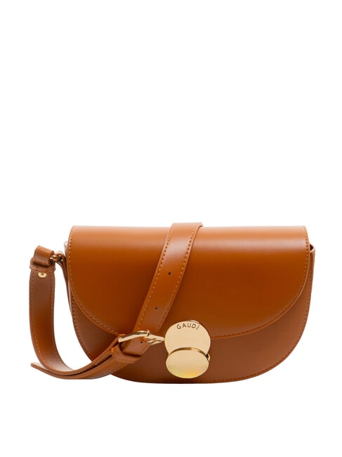GAUDÌ EVELYN Borsa a tracolla piccola con flap tan - Borse Donna