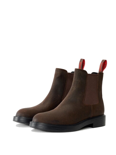 CAMPER DEAN Stivaletti chelsea in pelle nabuck dark brown - Scarpe Uomo