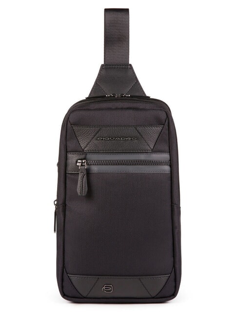 PIQUADRO TRAKAI Zaino Monospalla Nero - Zaini da lavoro porta PC