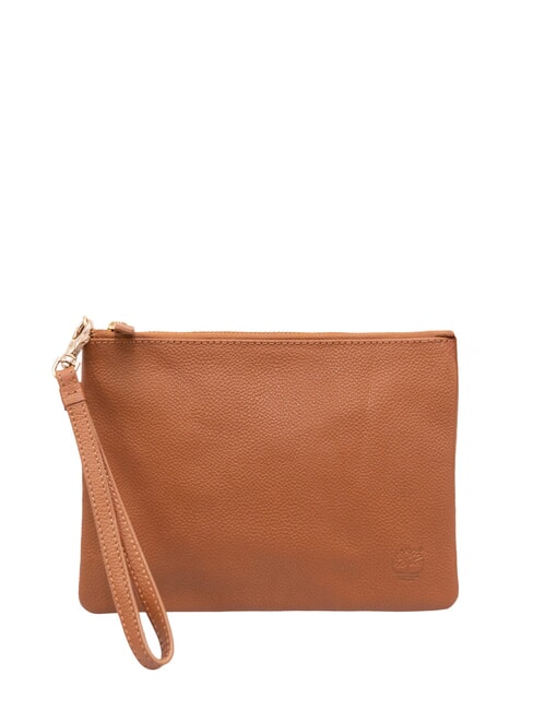 TIMBERLAND SMALL Pochette in pelle piccola con polsierina cognac - Borse Donna