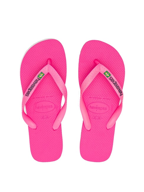 HAVAIANAS  BRASIL LOGO Infradito pink flux/pink flux - Scarpe Unisex