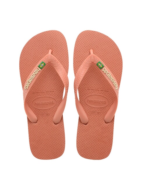 HAVAIANAS BRASIL LOGO Infradito  pink clay - Scarpe Unisex