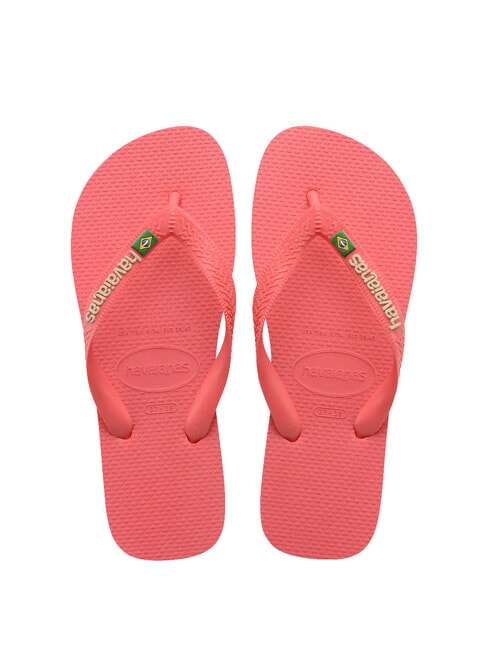 HAVAIANAS BRASIL LOGO Infradito  tropical coral - Scarpe Unisex