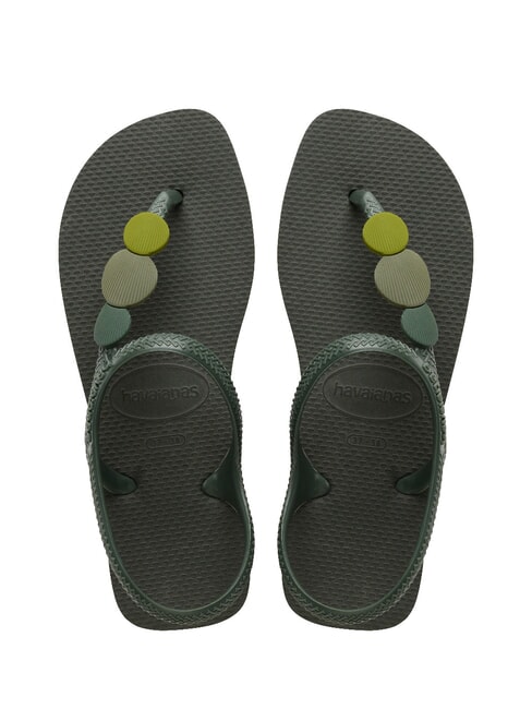 HAVAIANAS FLASH URBAN PLUS Infradito con decorazioni olivegreen - Scarpe Donna