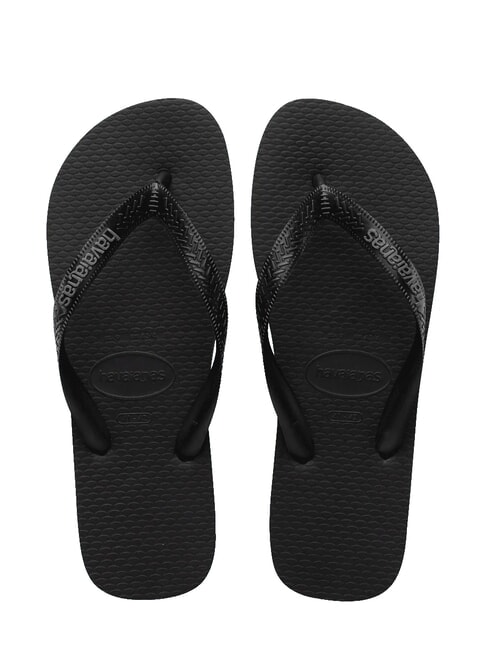 HAVAIANAS TOP RUBBER LOGO FILETE Infradito NERO - Scarpe Uomo