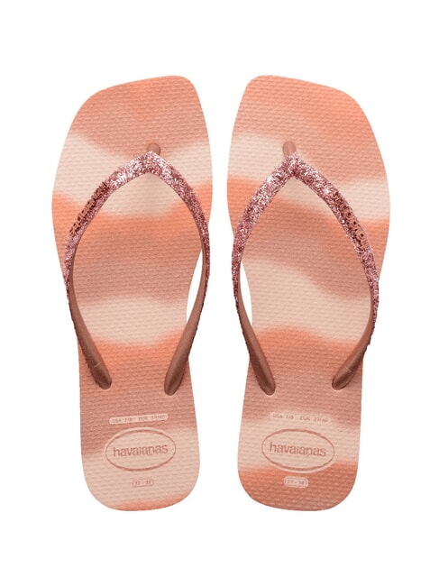 HAVAIANAS STYLESLIM SQUARE GLITTER Infradito squadrate ballet rose - Scarpe Donna