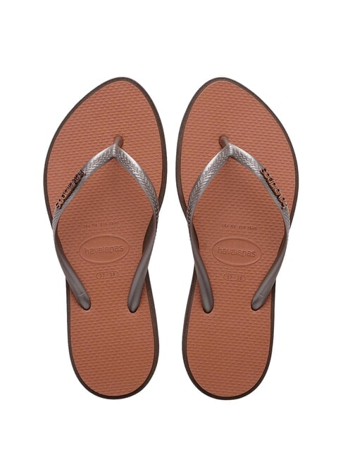HAVAIANAS SLIM POINT Infradito darkbro - Scarpe Donna