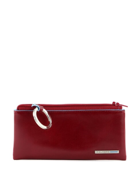 PIQUADRO BLUE SQUARE Portachiavi astuccio in pelle ROSSO - Portachiavi