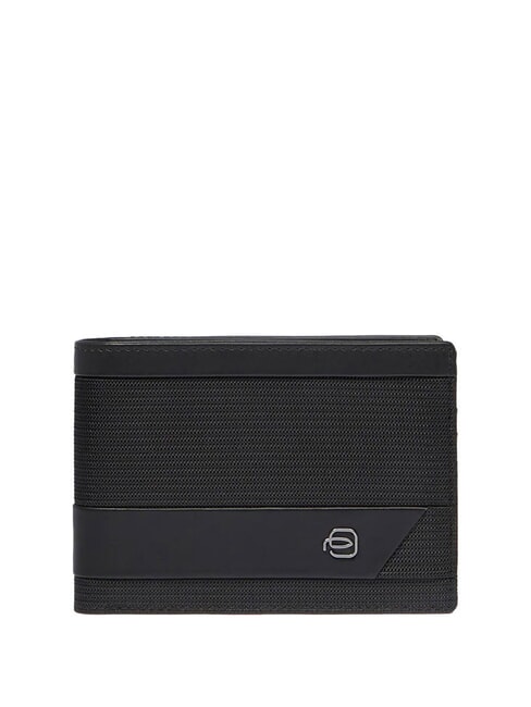 PIQUADRO LIKO Portafoglio con portamonete Nero - Portafogli Uomo