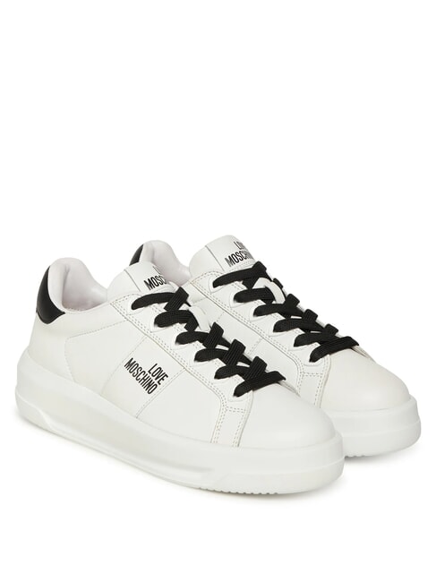 LOVE MOSCHINO ECLIPSE50 Sneakers in pelle bianco/nero - Scarpe Donna