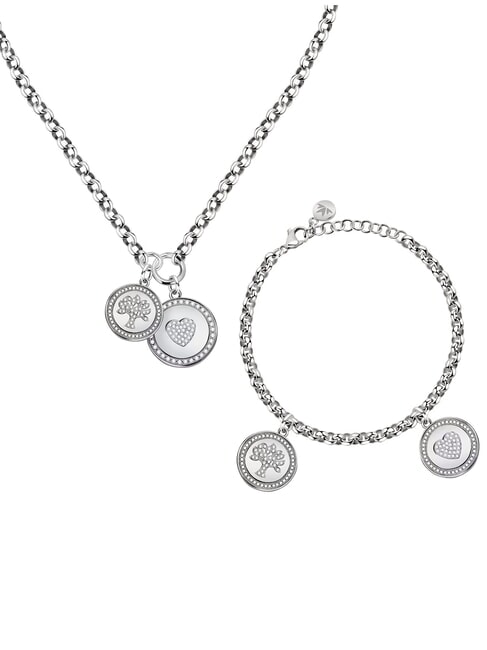 MORELLATO LOVE Kit collana e bracciale con charms e cristalli ACCIAIO - Collane