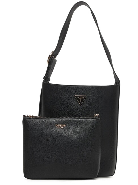 GUESS MERIDIAN 2 Borsa a secchiello con pouch NERO - Borse Donna