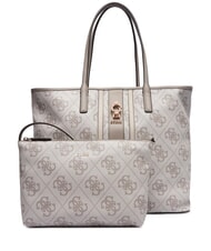 GUESS ERENIA Shopper con pochette dark taupe logo - Borse Donna - 1