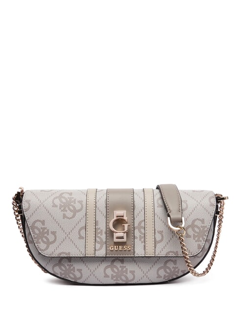 GUESS ERENIA Borsa a tracolla convertible dark taupe logo - Borse Donna