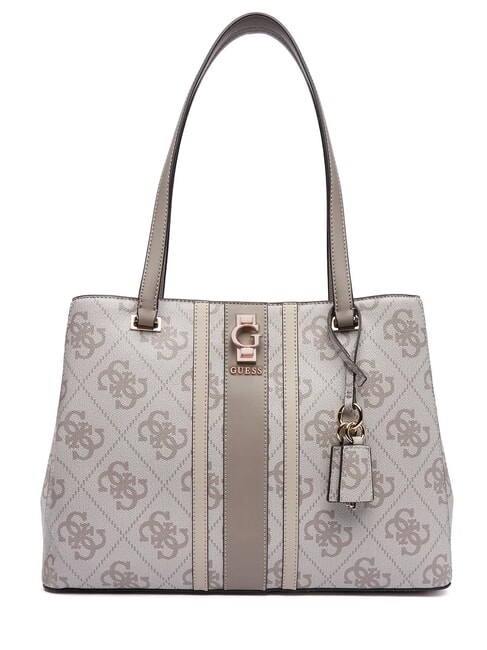 GUESS ERENIA Borsa a spalla dark taupe logo - Borse Donna