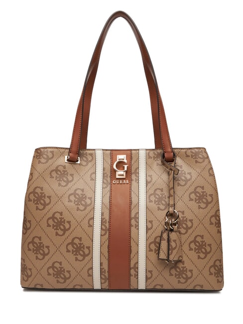 GUESS ERENIA Borsa a spalla LATTE LOGO - Borse Donna