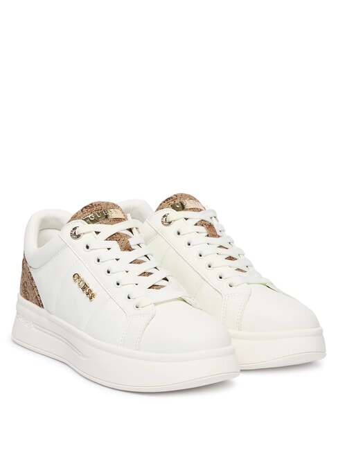 GUESS WELLI 4G Sneakers in pelle Beige/Brown - Scarpe Donna