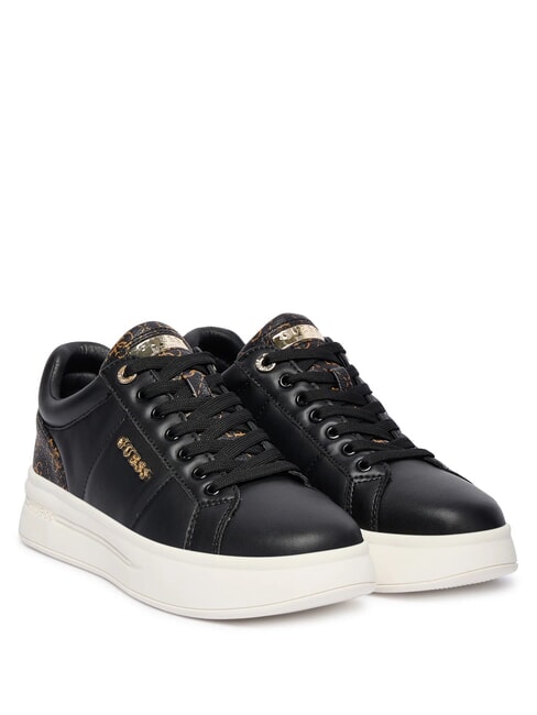 GUESS WELLI Sneakers in pelle BLACK BROWN - Scarpe Donna