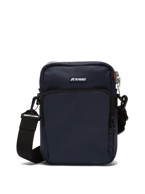 KWAY ERLOY Borsello in nylon con tasca blue depth - Tracolle Uomo
