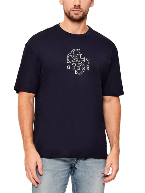 GUESS BASIC T-Shirt in cotone smartblue - T-shirt Uomo