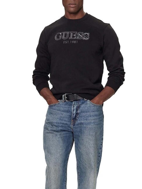 GUESS BASIC Felpa girocollo jetbla - Felpe Uomo