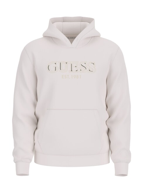 GUESS BASIC Felpa con cappuccio salt white - Felpe Uomo