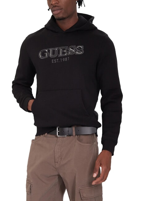 GUESS BASIC Felpa con cappuccio jetbla - Felpe Uomo