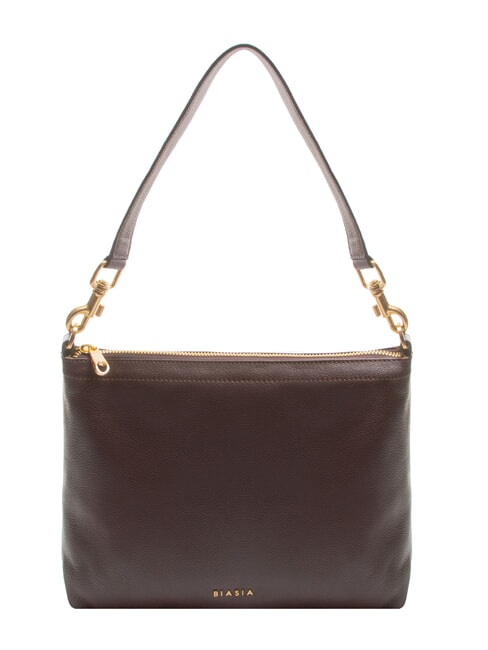 BIASIA WEAVE SMALL Borsa a spalla piccola in pelle con tracolla prugna - Borse Donna