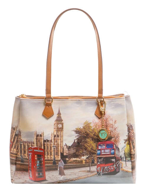 YNOT YESBAG Borsa a spalla stampata london street - Borse Donna