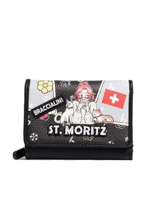 BRACCIALINI CARTOLINE Portafoglio medio St.Moritz multi - Portafogli Donna