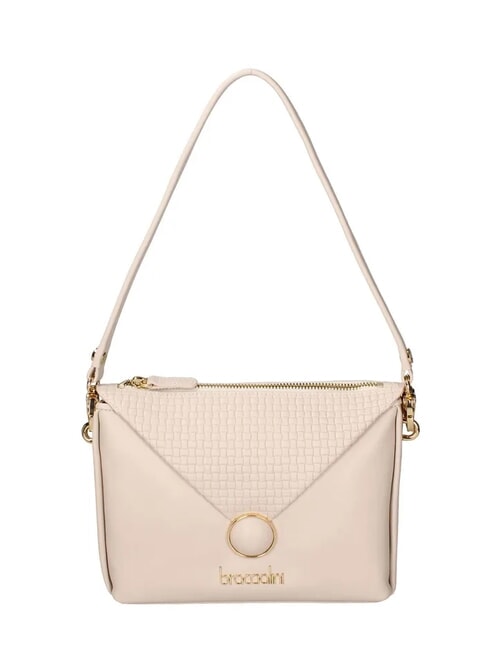 BRACCIALINI NAOMI Borsa a spalla in pelle beige - Borse Donna