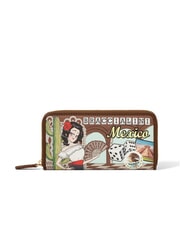 BRACCIALINI CARTOLINE MEXICO Portafoglio grande zip around - Portafogli Donna