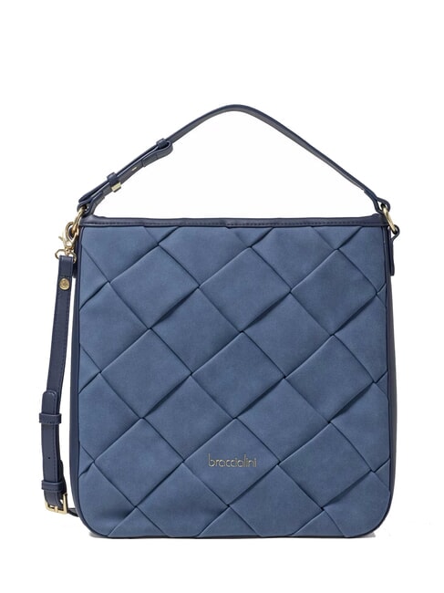 BRACCIALINI ICONS Borsa hobo a spalla con tracolla blu - Borse Donna