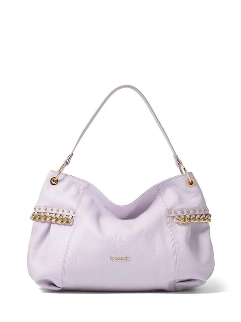 BRACCIALINI NORA Borsa a spalla in pelle con catena lilla - Borse Donna