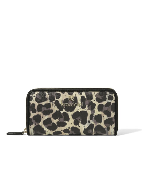 BRACCIALINI BETH SPECIAL Portafoglio grande zip around leopard - Portafogli Donna