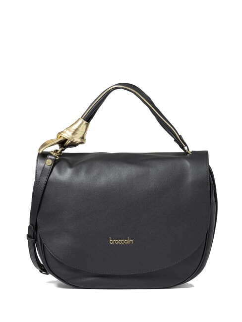 BRACCIALINI GRETA Borsa in pelle con tracolla nero - Borse Donna