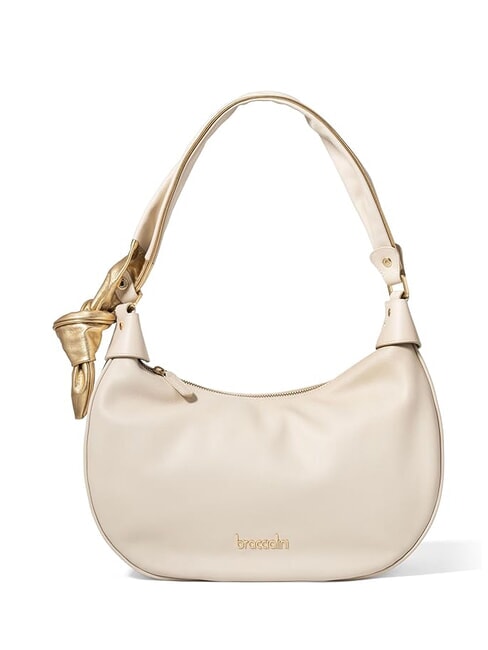 BRACCIALINI GRETA Borsa a spalla in pelle beige - Borse Donna