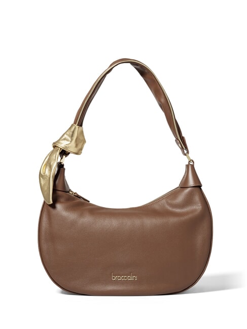 BRACCIALINI GRETA Borsa a spalla in pelle marrone - Borse Donna