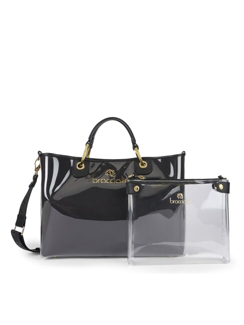 BRACCIALINI BETH JELLY Borsa a mano lucida con bustina nero - Borse Donna